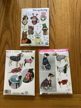 Simplicity Pet Sewing Patterns - coats and hats